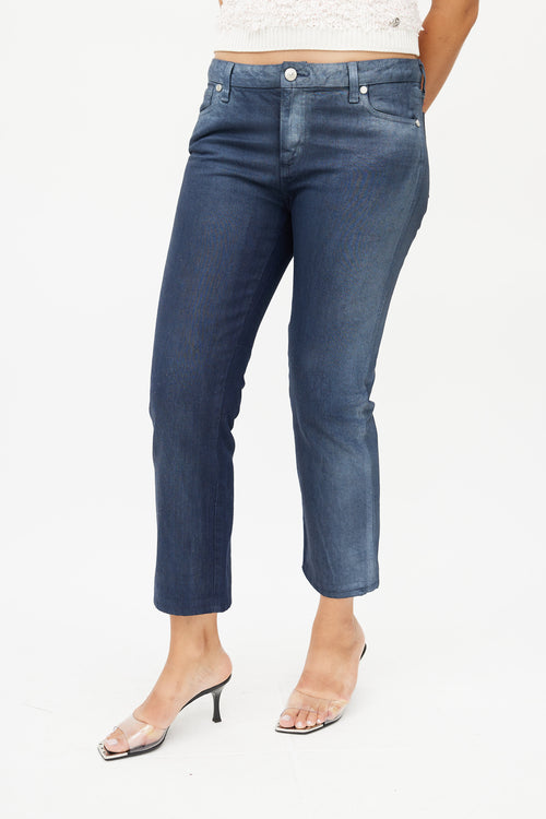 Chanel Navy & Silver Slim Leg Jeans