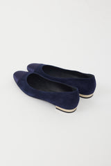 Chanel Blue Velvet & Silk Flat