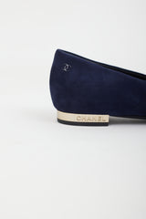 Chanel Blue Velvet & Silk Flat