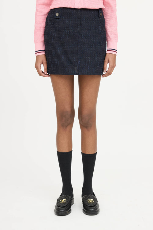 Chanel 2001 Tweed Mini Skirt
