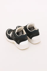 Chanel Navy & White Suede CC Sneakers