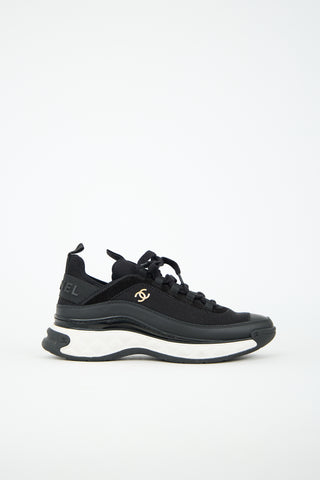 Chanel Neoprene & Suede CC Logo Sneaker