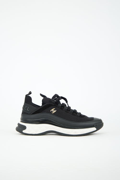 Chanel Neoprene & Suede CC Logo Sneaker