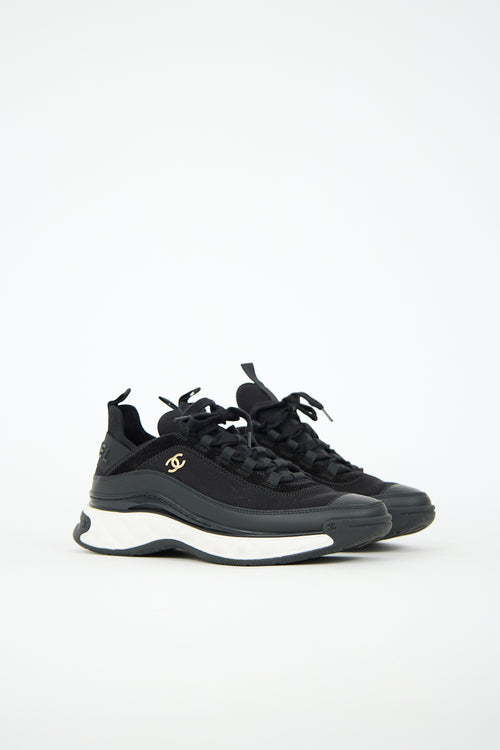 Chanel Neoprene & Suede CC Logo Sneaker