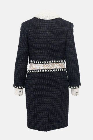Chanel PF 2015 Metallic Knit Lace Dress
