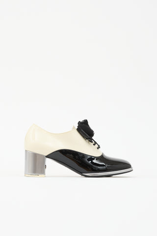 Chanel Patent Bow Loafer Heel