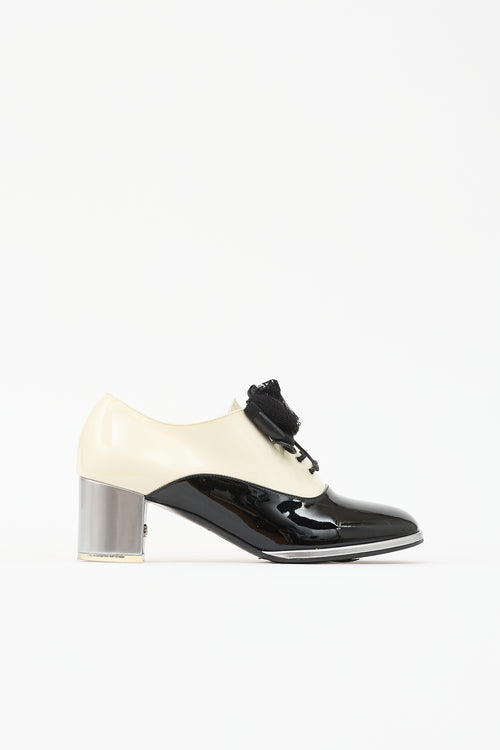 Chanel Patent Bow Loafer Heel
