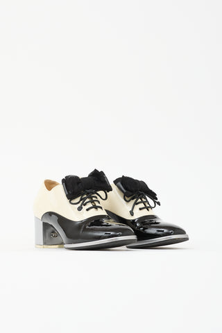 Chanel Patent Bow Loafer Heel
