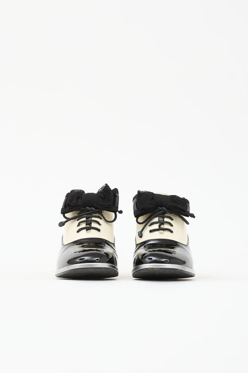 Chanel Patent Bow Loafer Heel