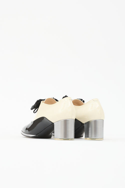Chanel Patent Bow Loafer Heel