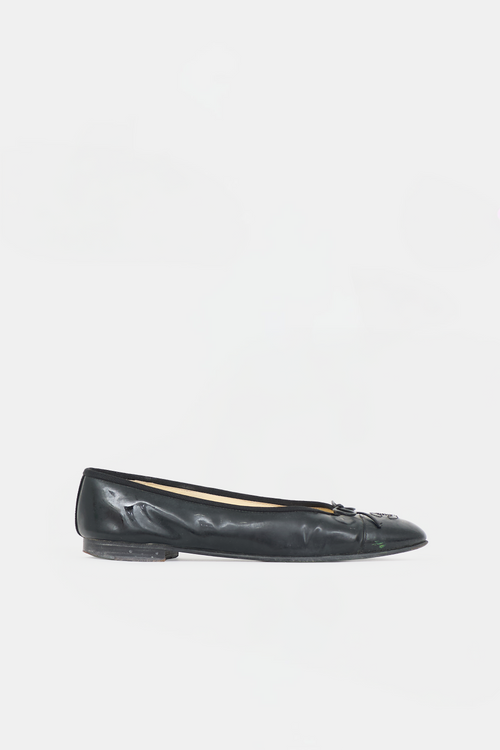 Chanel Patent CC Ballet Flat