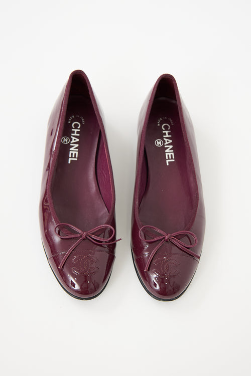 Chanel Patent CC Ballet Flat