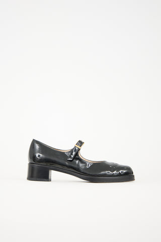 Chanel Patent CC Leather Mary Jane Heel