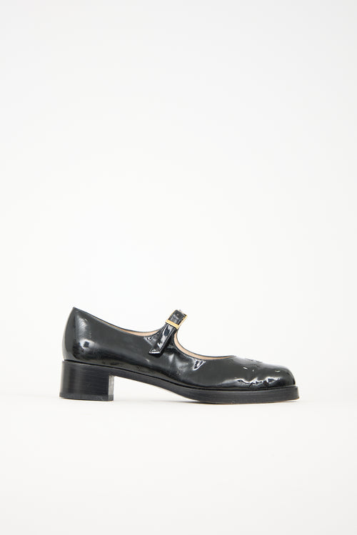 Chanel Patent CC Leather Mary Jane Heel