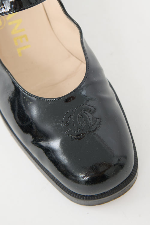 Chanel Patent CC Leather Mary Jane Heel