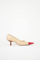Chanel Patent & Leather Cap Toe Pump