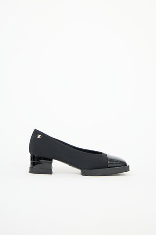 Chanel Resort 2016 Grosgrain & Patent Cap Toe Pump