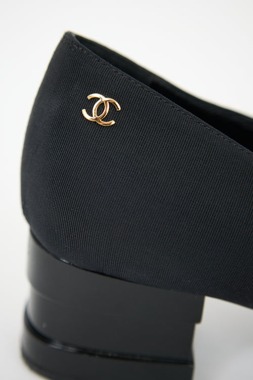 Chanel Resort 2016 Grosgrain & Patent Cap Toe Pump