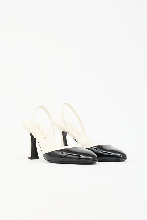 Chanel Patent & Leather CC Heel