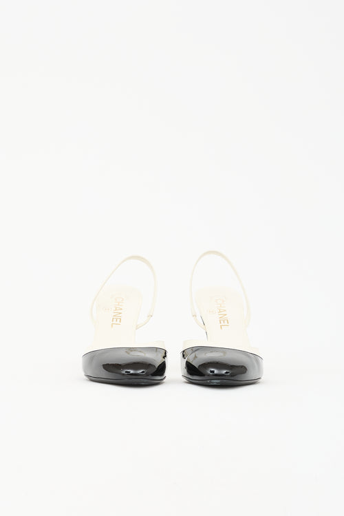 Chanel Patent & Leather CC Heel