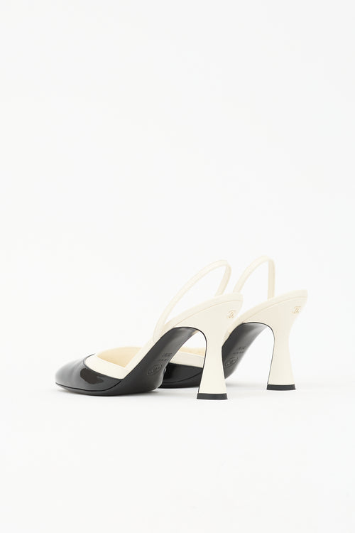 Chanel Patent & Leather CC Heel