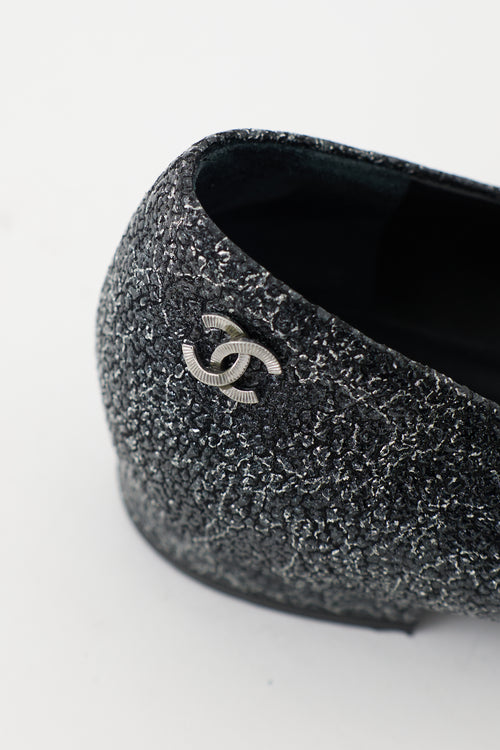 Chanel Patent Cap Toe Ballerina Flat