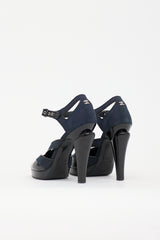 Chanel Patent & Canvas CC Heel