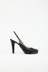 Chanel Patent & Leather Slingback Heel