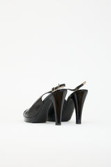 Chanel Patent & Leather Slingback Heel