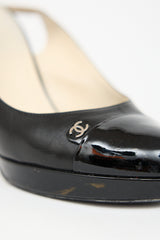 Chanel Patent & Leather Slingback Heel