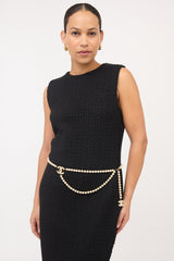 Chanel Faux Pearl CC Charm Belt