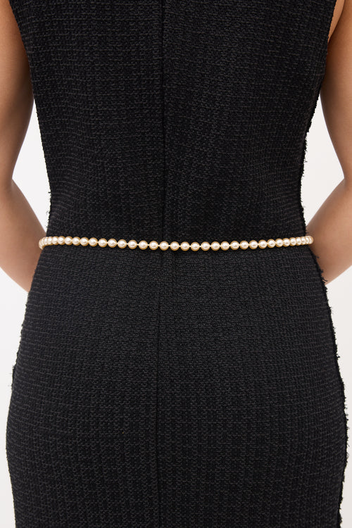 Chanel Faux Pearl CC Charm Belt