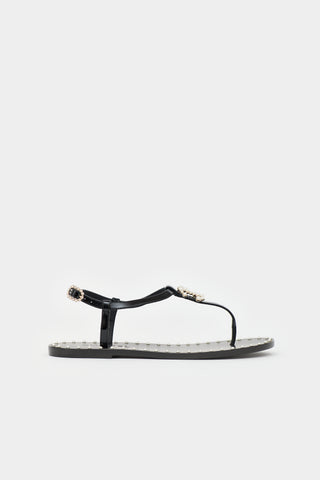 Chanel Pearl CC Thong Sandal