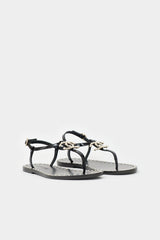 Chanel Pearl CC Thong Sandal