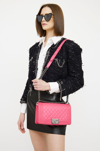 Chanel 2014 Fuchsia Medium Boy Bag