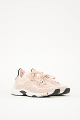 Chanel Pink & Grey Knit CC Sneaker