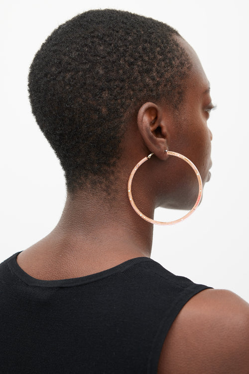 Chanel FW 2004 Hoop Jewel Earrings