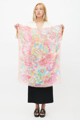 Chanel Pink & Multi Floral Cote D'Azur Scarf
