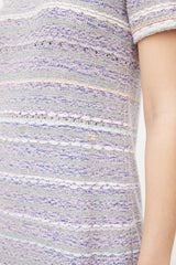 Chanel Pink & Multicolour Woven Silk Dress