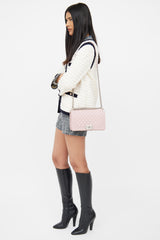 Chanel Blush Pink Quilted Medium Boy Bag