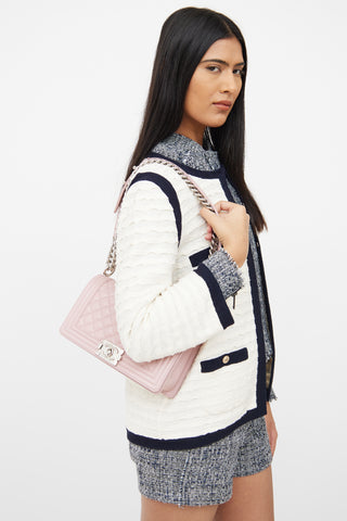 Chanel Blush Pink Quilted Medium Boy Bag