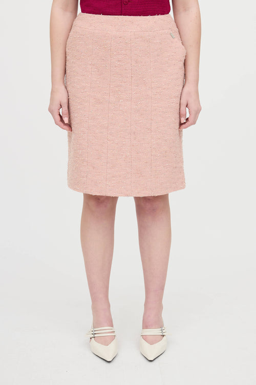 Chanel 1999 Wool Blend Paneled Skirt