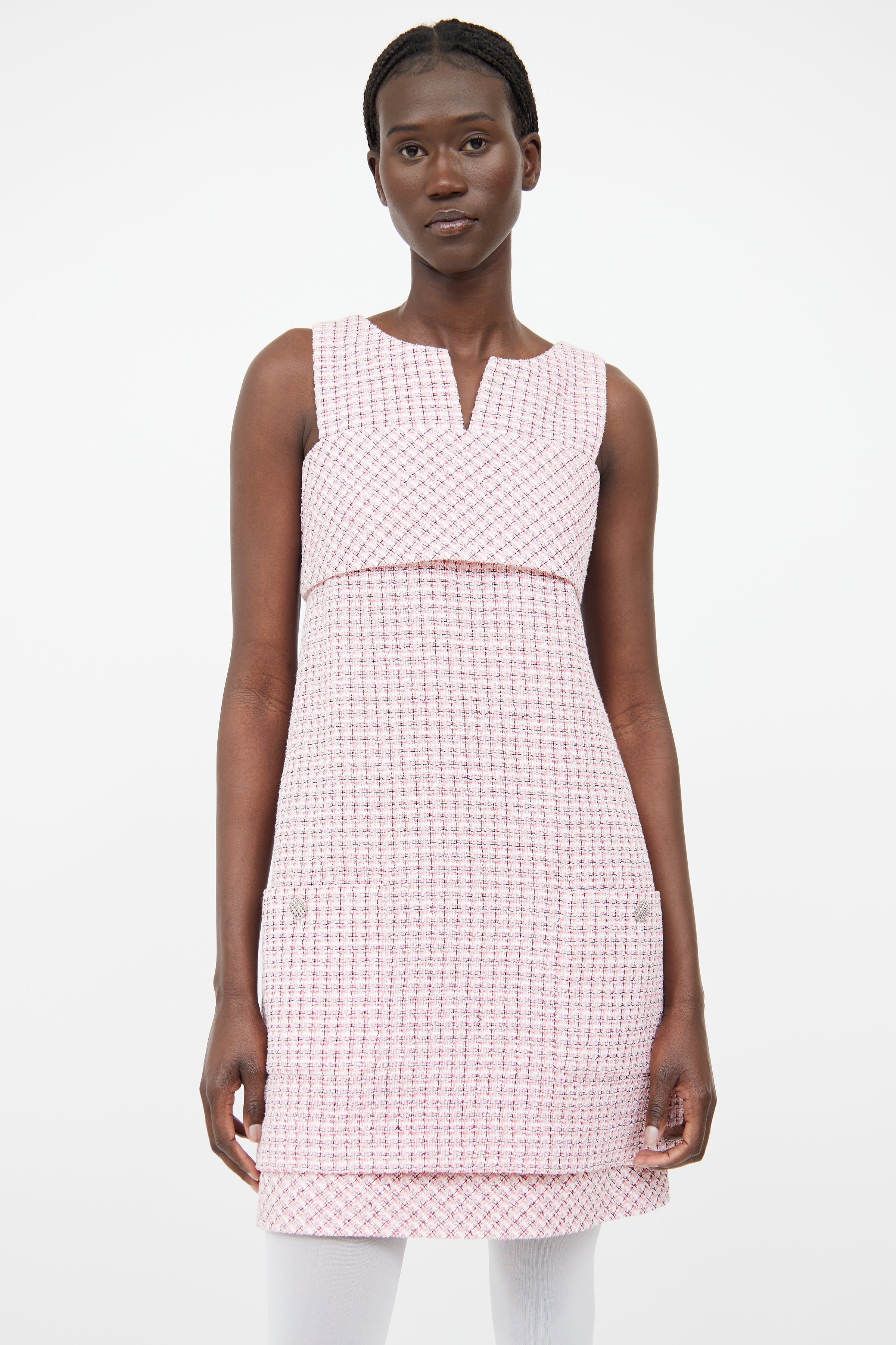 Chanel // SS 2014 Pink Tweed Fantasy Dress VSP Consignment Chanel // SS 2014 Pink Tweed Fantasy Dress VSP Consignment