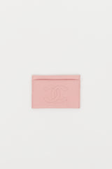 Chanel 2004 Pink Pebbled Leather CC Cardholder