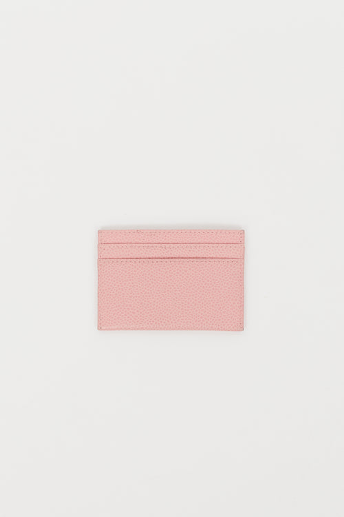 Chanel 2004 Pink Pebbled Leather CC Cardholder