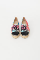 Chanel Pink & Multi CC Espadrille