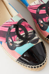 Chanel Pink & Multi CC Espadrille
