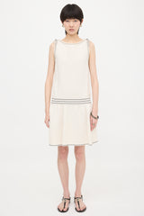 Chanel Piqué Sleeveless Cord Dress