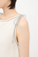 Chanel Piqué Sleeveless Cord Dress