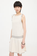 Chanel Piqué Sleeveless Cord Dress